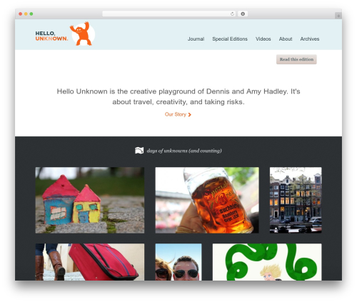 WordPress theme Hello - hello-unknown.com
