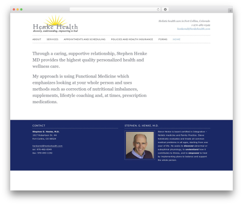 WordPress theme Lugada - henkehealth.com