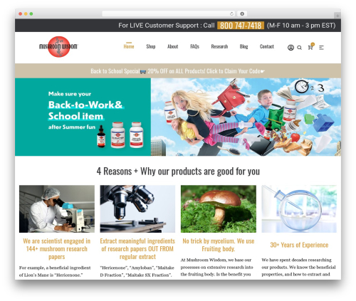 WordPress theme Precise - mushroomwisdom.com