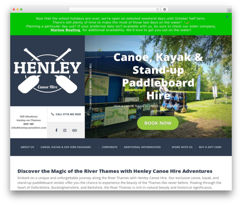 Adrenaline PT WordPress theme - henleycanoehire.com