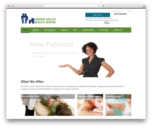 Goodwork WordPress page theme - hiddenvalleychiro.com