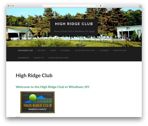 Hemingway free WordPress theme - highridgeclub.com