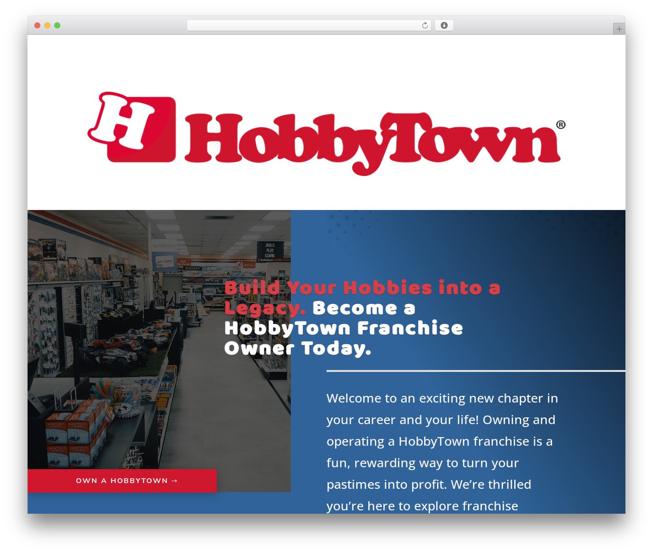 HobbyTown theme WordPress - hobbytownfranchise.com