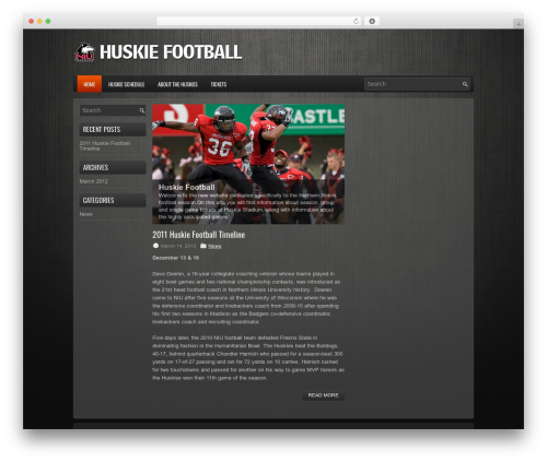 ProSUV WordPress theme - huskiefootball2011.com
