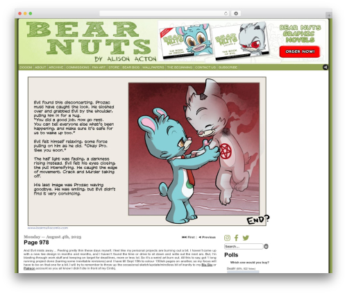 Theme WordPress ComicPress GN - bearnutscomic.com