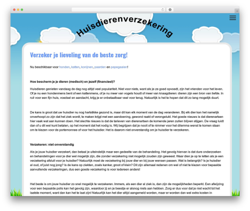 WordPress theme Bunny - huisdierenverzekering.be