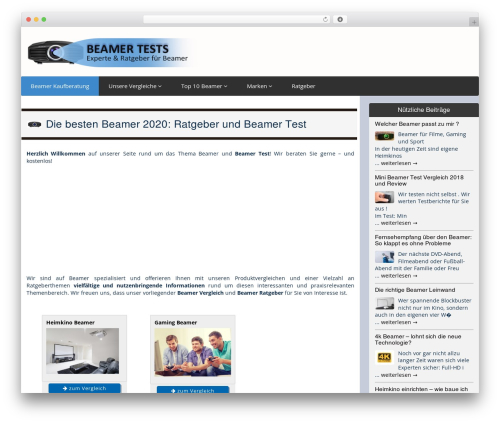 Affiliate-Theme WordPress theme - beamer-tests.com