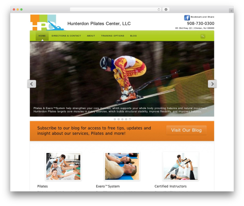 Awake WordPress theme - hunterdonpilates.com