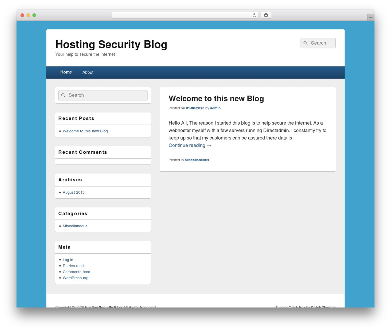 Catch Box theme WordPress - hosting-security.net