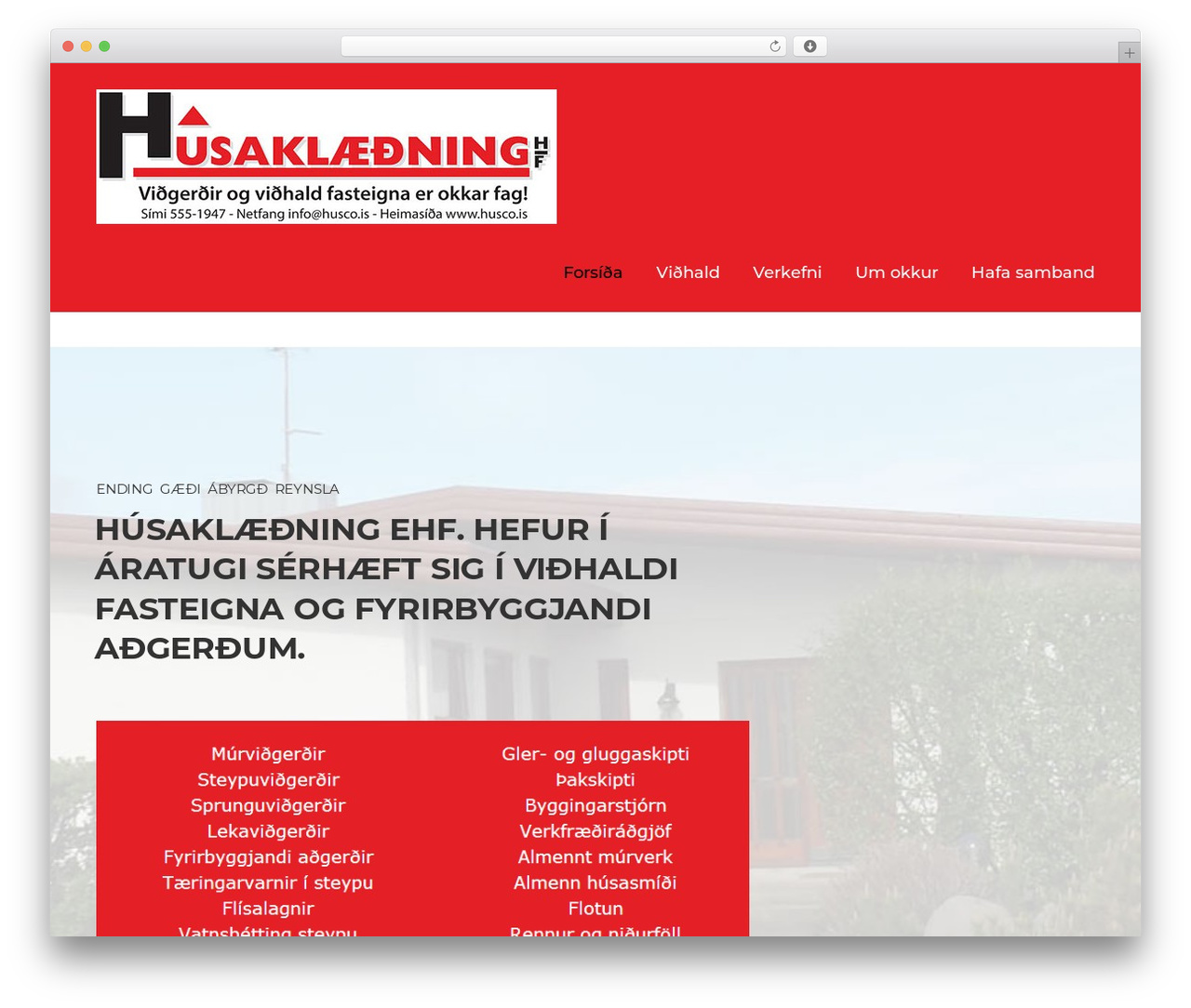Construction theme WordPress - husco.is Construction theme WordPress - husco.is
