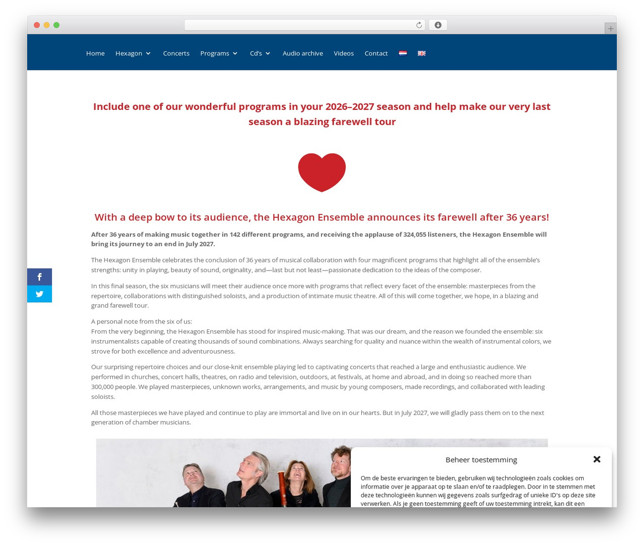 Divi theme WordPress - hexagon-ensemble.com