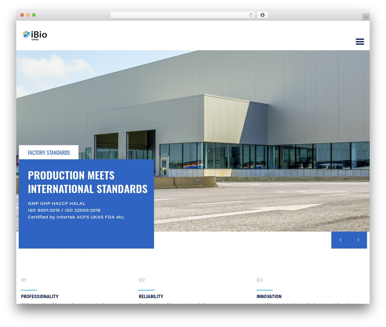 LabtechCO premium WordPress theme - ibioexport.com