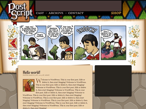 Theme WordPress Postscript 2013