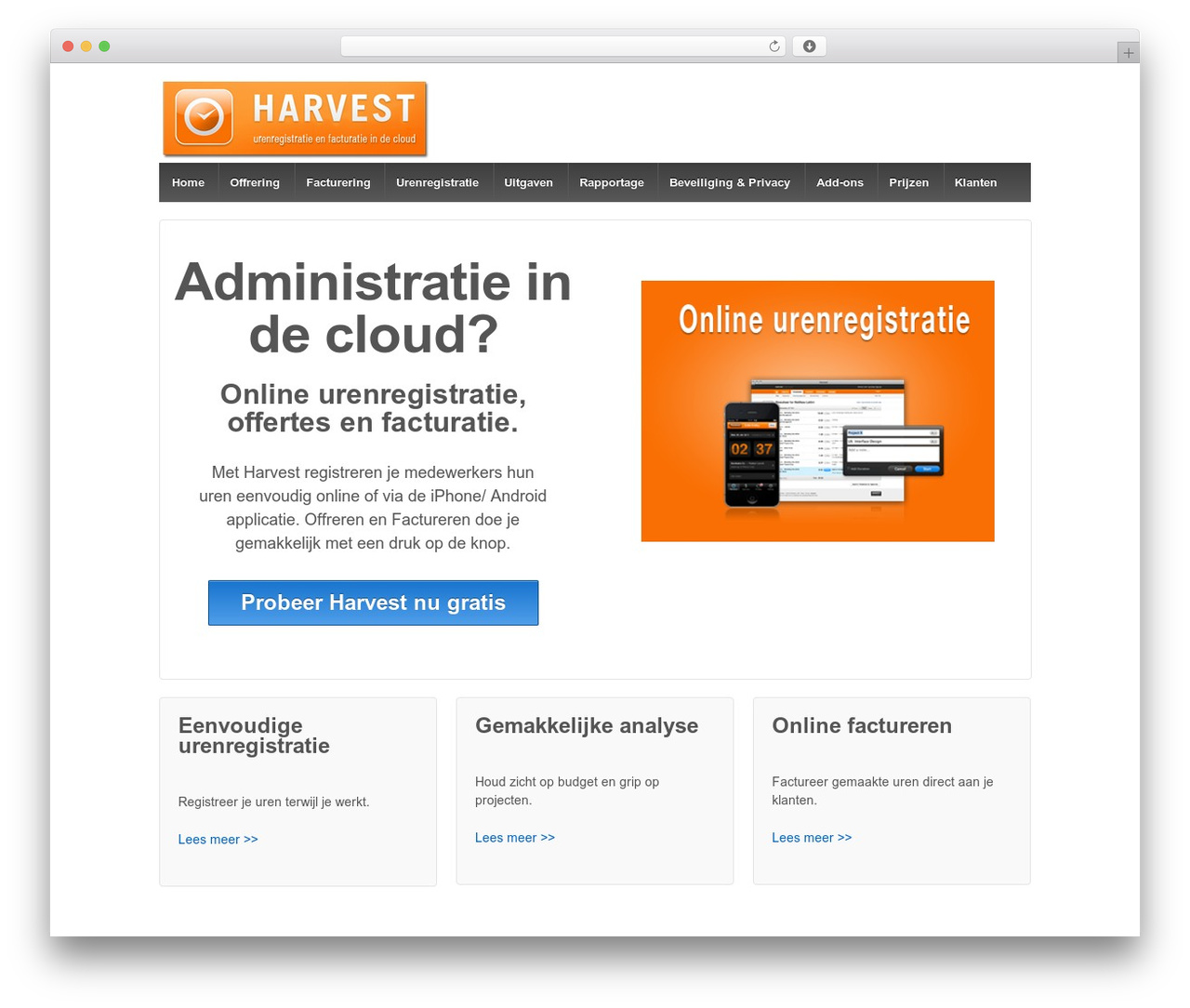Theme WordPress Responsive - harvestapp.nl