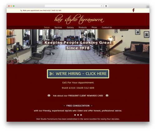 Theme WordPress Nimva - hairstudioturramurra.com.au