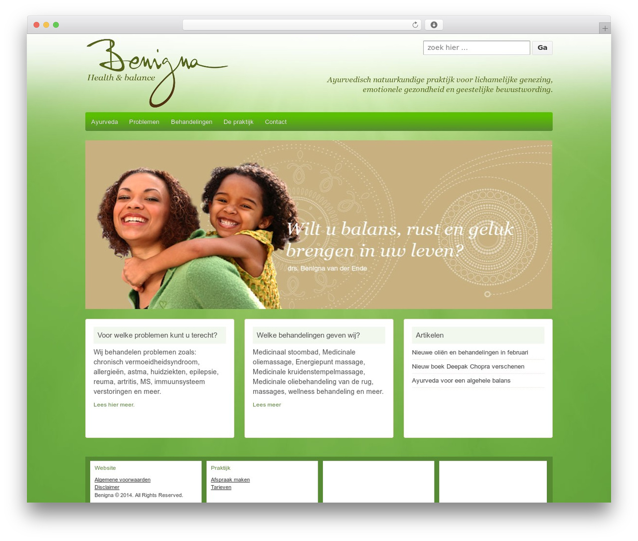 WordPress theme Benigna 2014 - benigna.nl