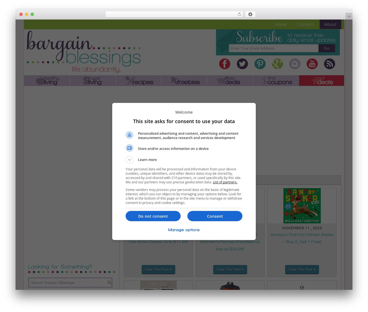 WordPress theme Genesis - bargainblessings.com
