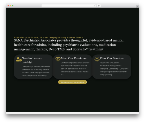 WordPress theme SANA - sanapsychiatric.com