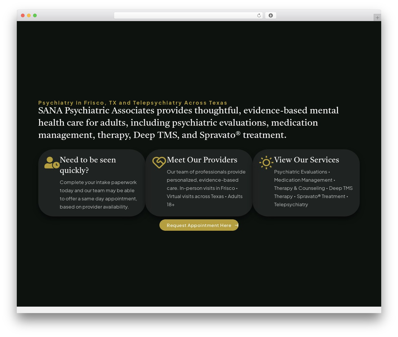 WordPress theme SANA - sanapsychiatric.com