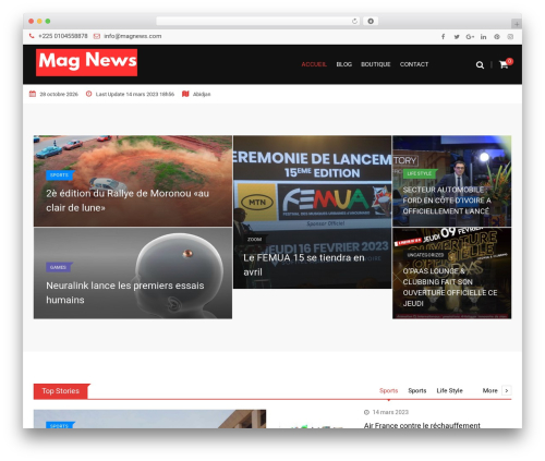 Barta WordPress theme - magazine.ismwebplus.com