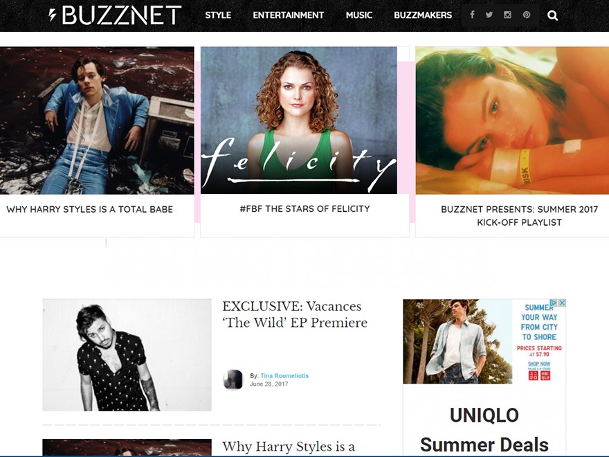 Buzznet theme WordPress by Hive Media