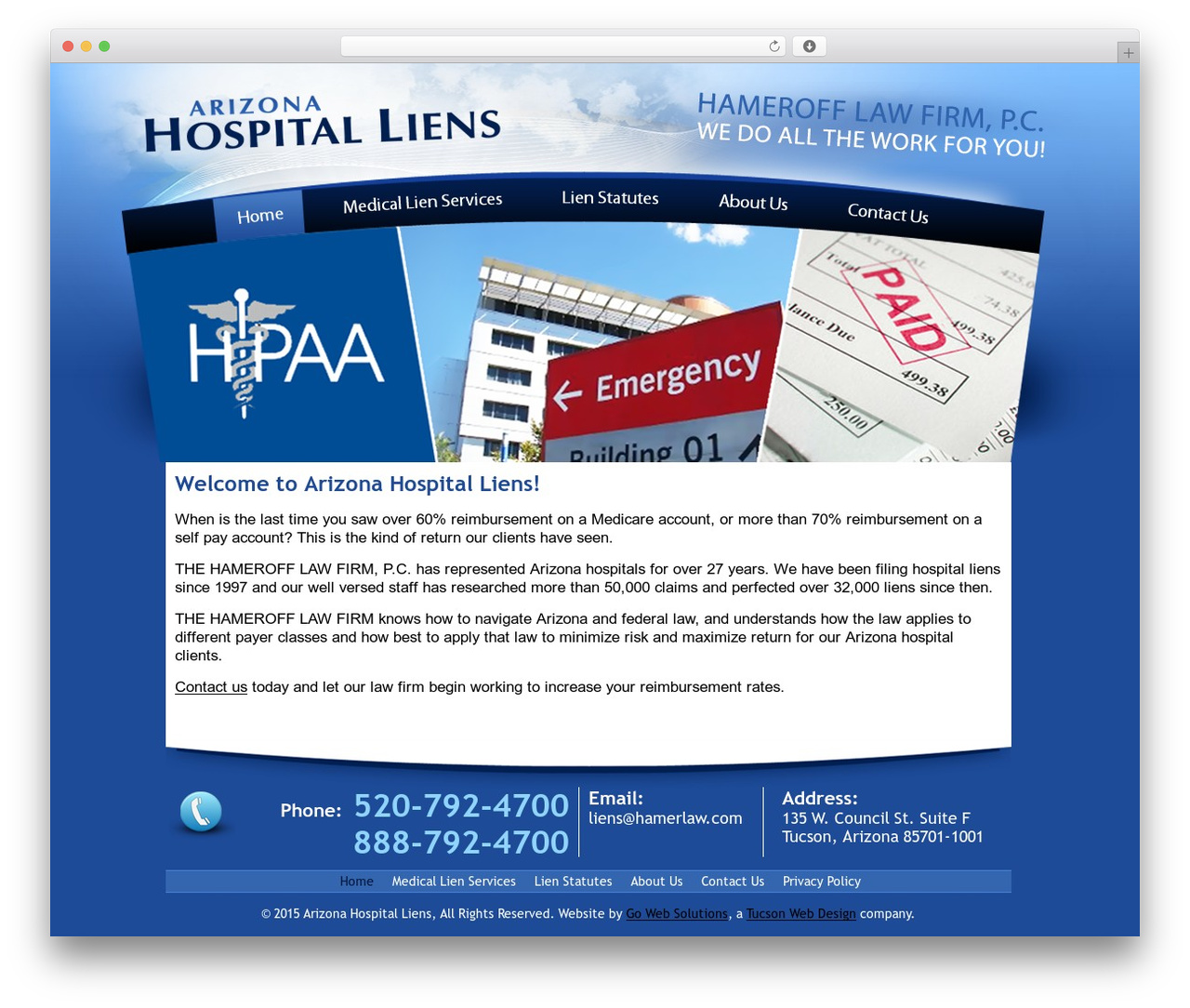 Custom Template WordPress theme - hospitalliens.com