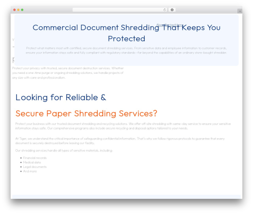 FotaWP WordPress theme - tigershredding.com