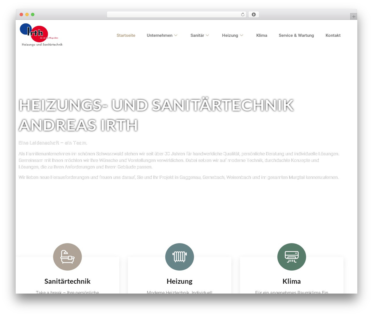 Hello Elementor WordPress theme design - irth.de