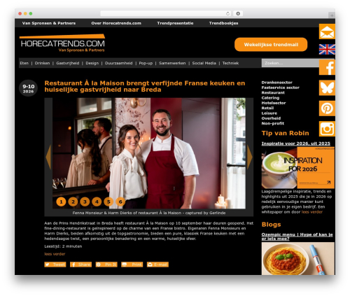 WordPress theme Bootstrap3MrWebsite - horecatrends.com