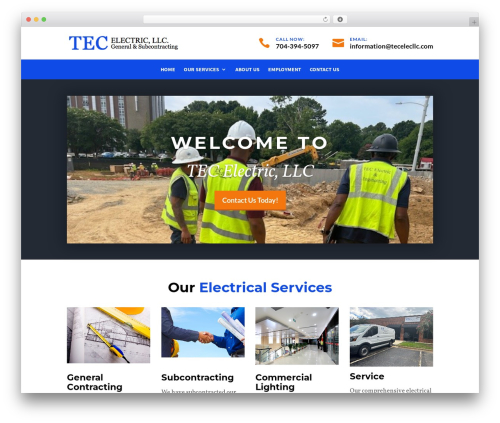WordPress theme Divi - tecelectricllc.com