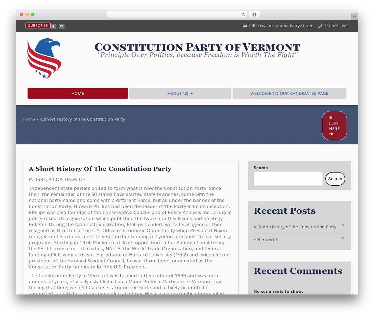WordPress website theme Specia - constitutionpartyvt.com WordPress website theme Specia - constitutionpartyvt.com
