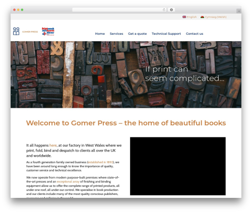 Basic WordPress theme - gomerprinting.co.uk