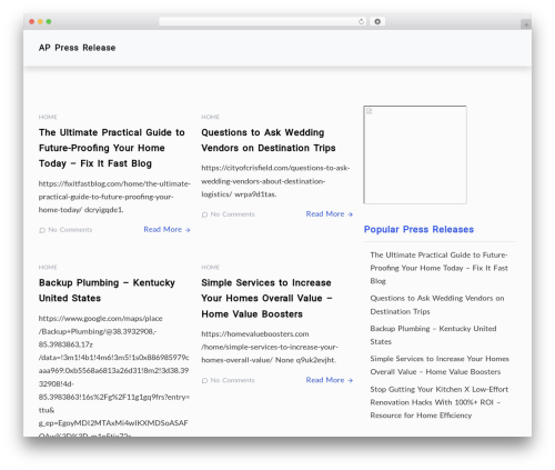 Stock quote sidebar WordPress plugin - appressrelease.com