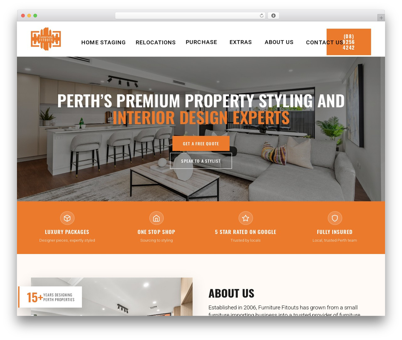 Impreza theme WordPress - furniturefitouts.com.au