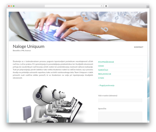 Spacious free WP theme - uniquum.naloge.eu