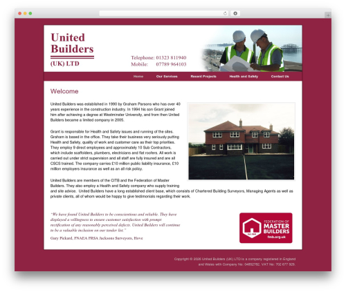 Theme WordPress Prototype - unitedbuildersuk.com