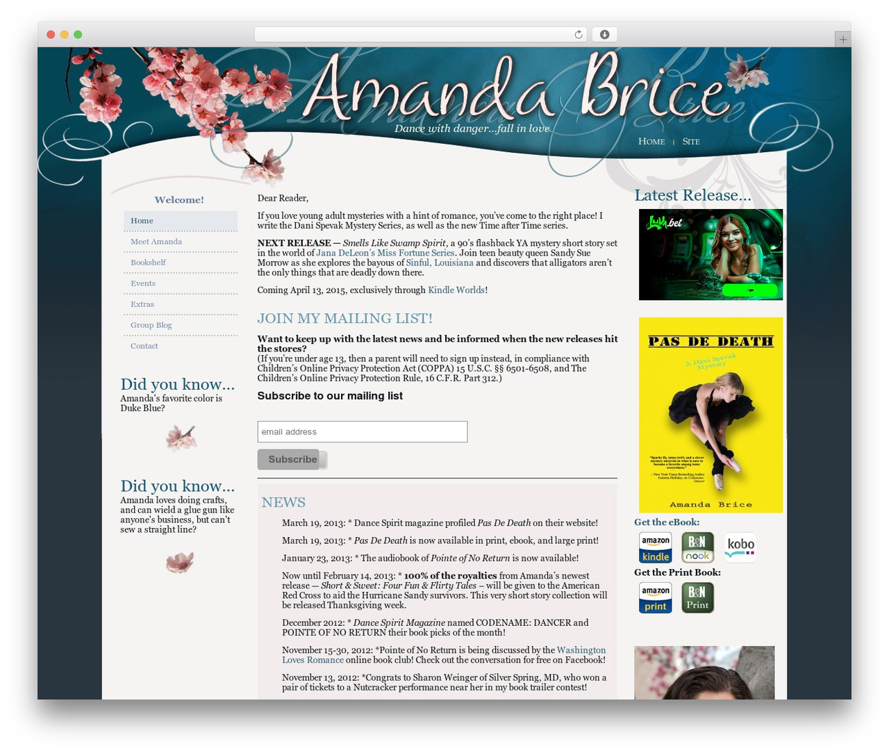 amanda WP theme - amandabrice.net