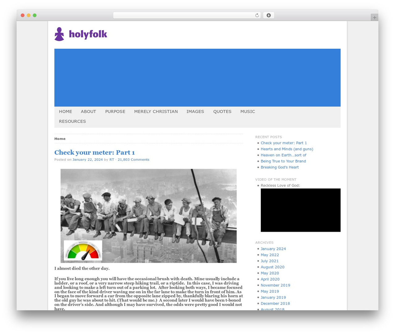 Basically WordPress theme - holyfolk.com