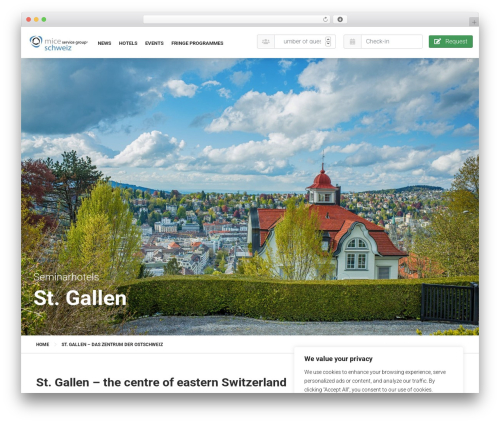 Best WordPress theme azure Theme - sanktgallen-seminarhotels.ch