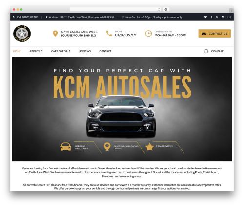 Corify premium WordPress theme - kcmautosales.co.uk