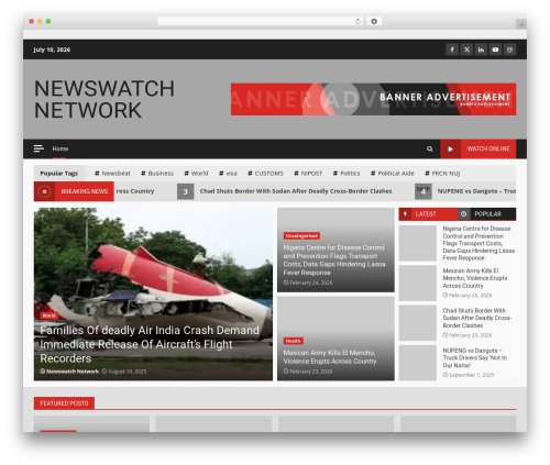 DarkNews theme WordPress free - newswatchnetwork.com.ng