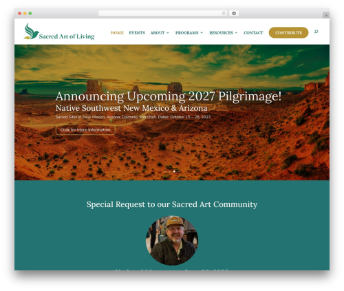 Divi WordPress theme - sacredartofliving.org
