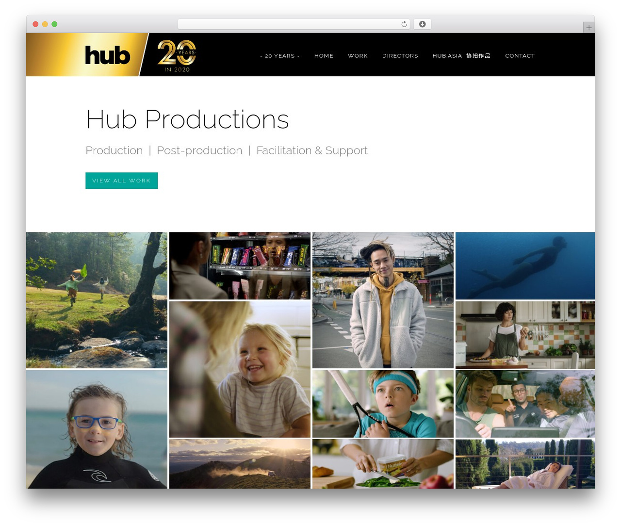 GridStack company WordPress theme - hubproductions.com.au