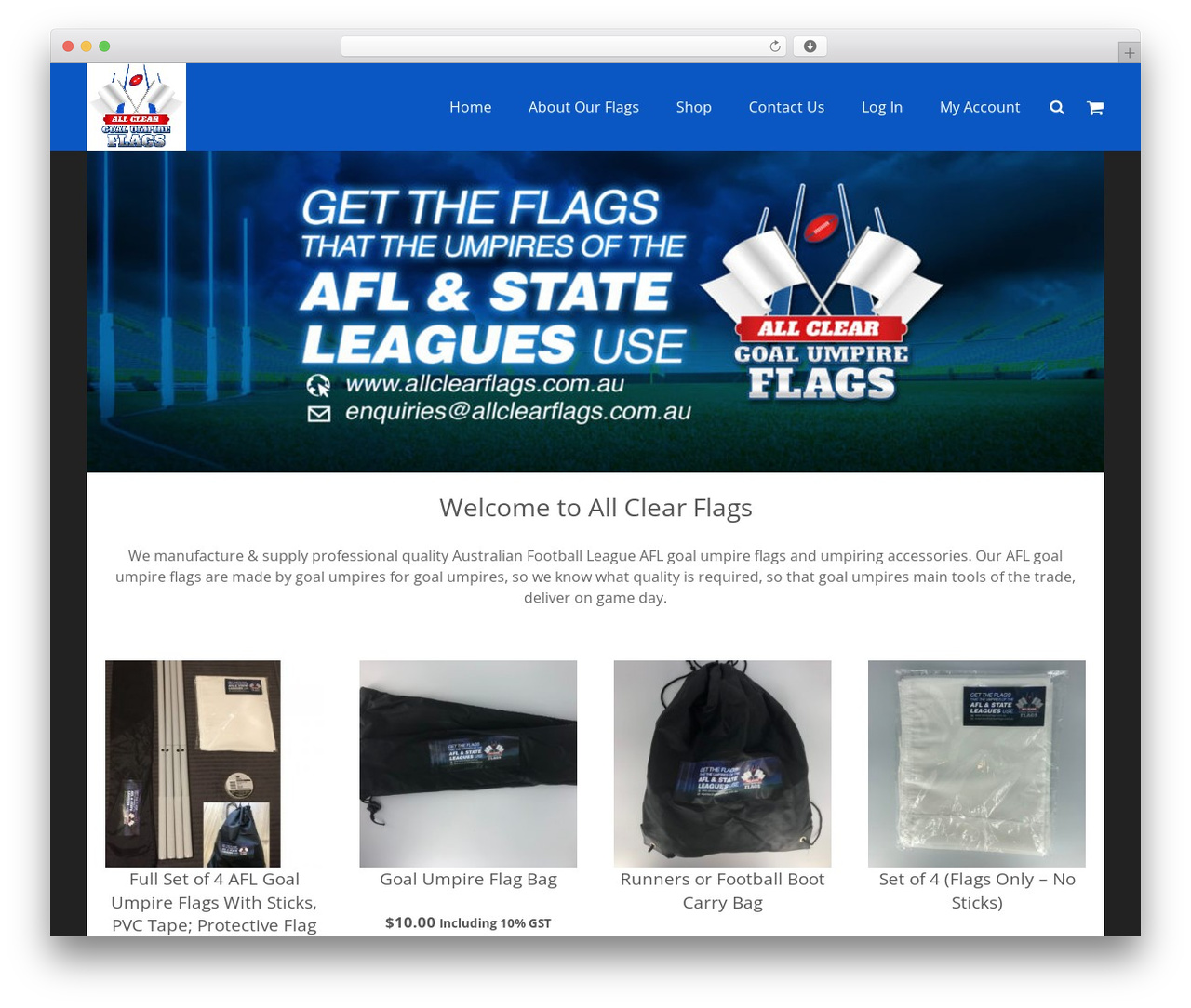 HCMS WordPress theme - allclearflags.com.au
