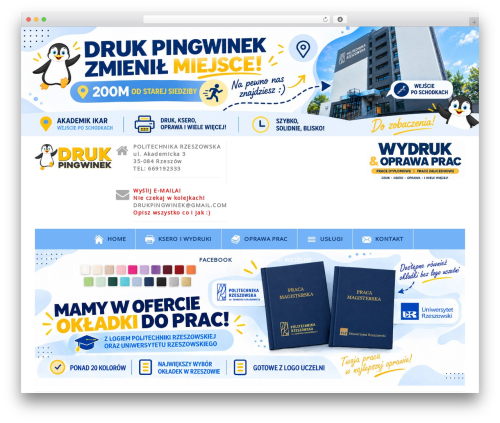 Opus WordPress theme - drukpingwinek.pl