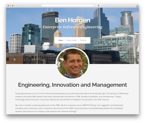 Profile WordPress theme - benhorgen.com