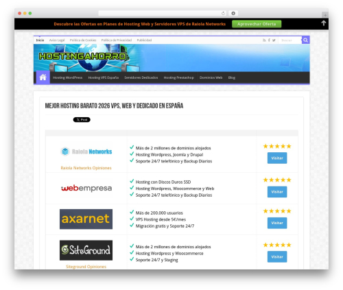 Sahifa WordPress website theme - hostingahorro.com