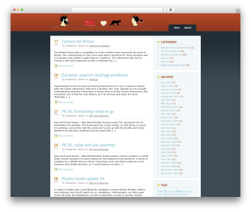 Softlight premium WordPress theme - hairysocialistsforcatlovers.com