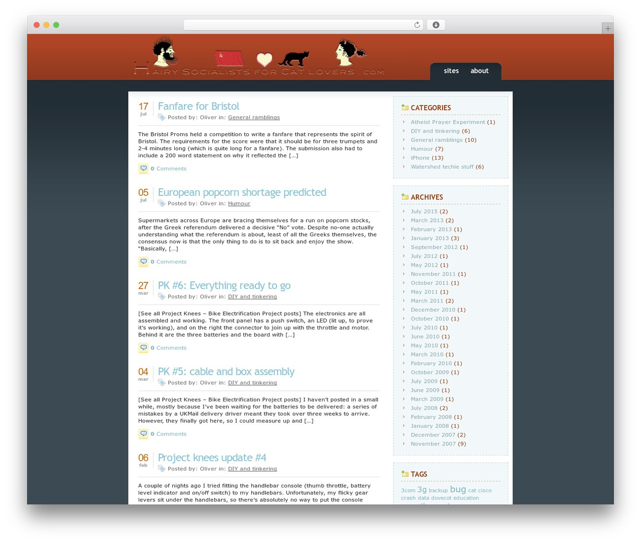 Softlight premium WordPress theme - hairysocialistsforcatlovers.com