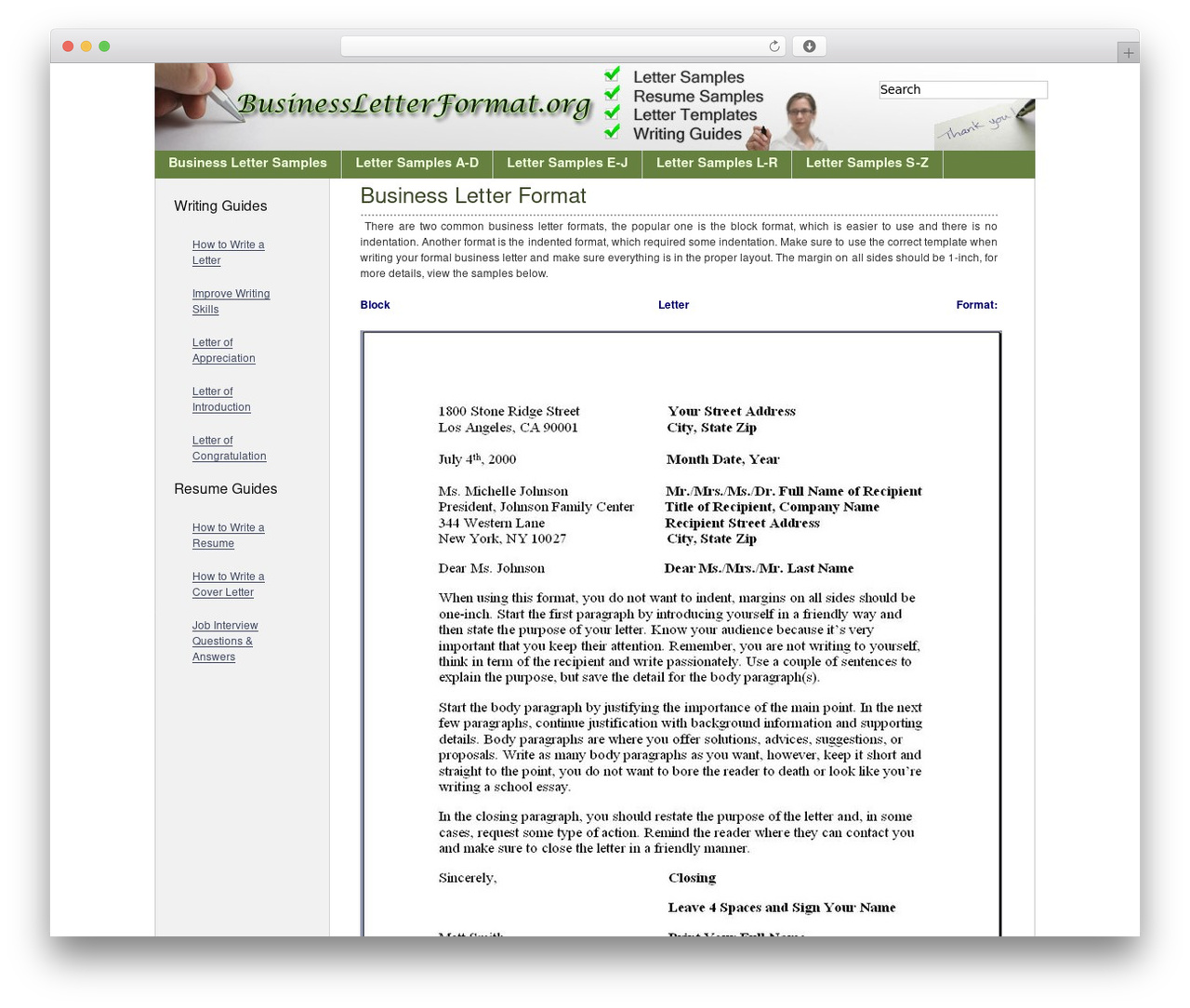 Theme WordPress Blueprint Theme - businessletterformat.org